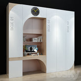 Trueliving 5 Loft Door Kids Brown wardrobes Laminated Finish & PU Finish with Drawers 8Ft *2Ft *9Ft -2438.4MM X 609MM X 2743.2MM)